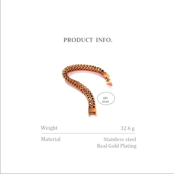 New 18k Gold Plated Chunky Chain Bracelet - Picture 3 of 7